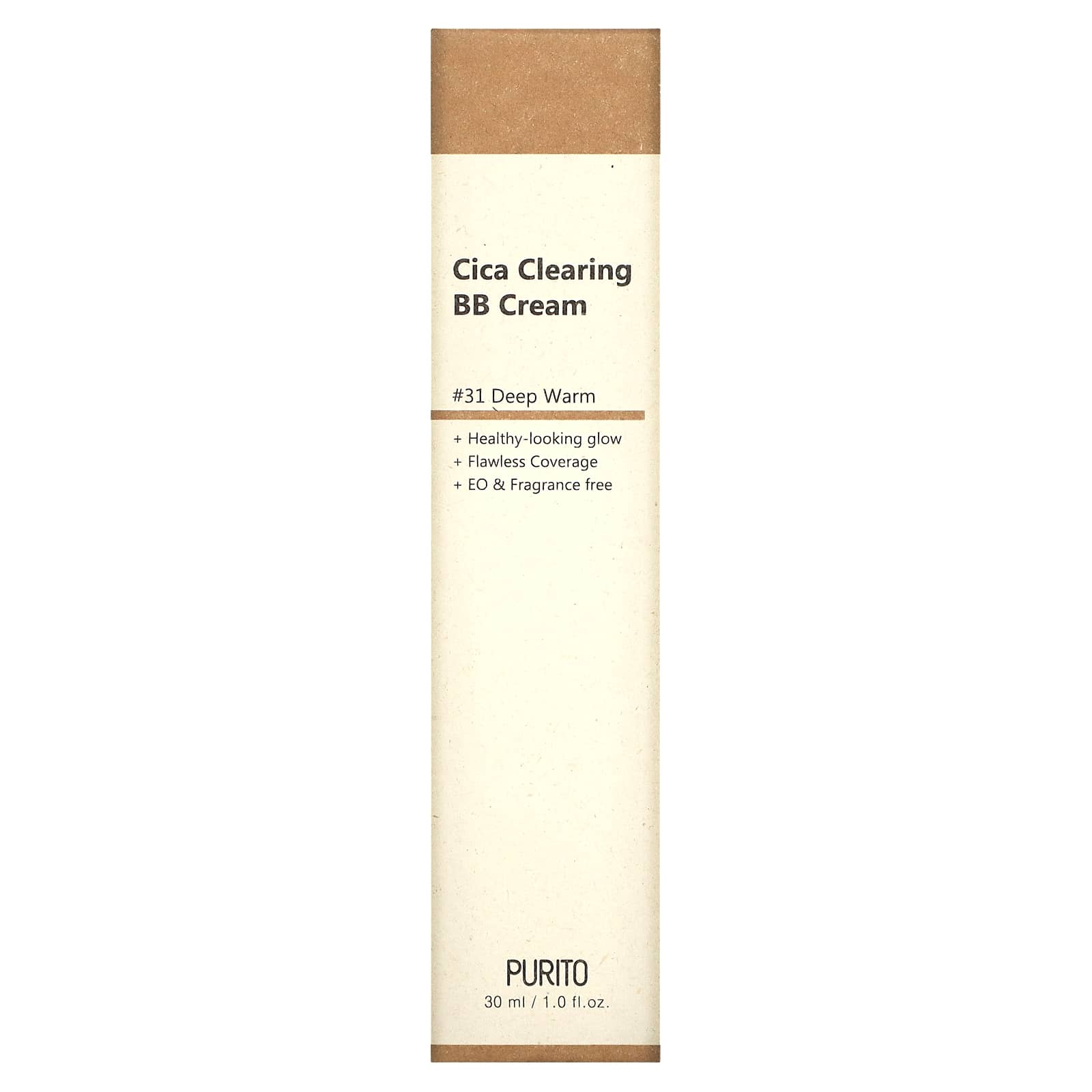 Purito, Cica Clearing BB Cream, #31 Deep Warm, 1 fl oz (30 ml)