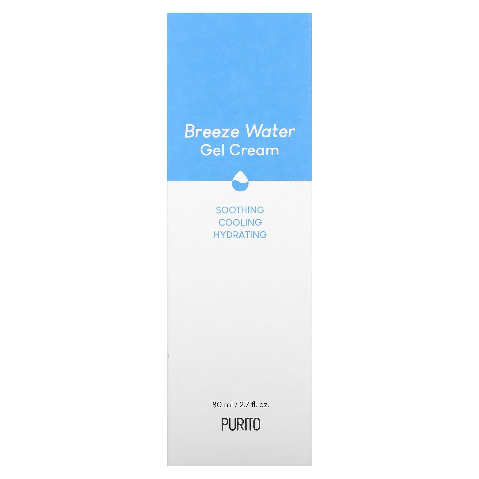 Purito, Breeze Water, гель-крем, 80 мл (2,7 жидк. Унции)