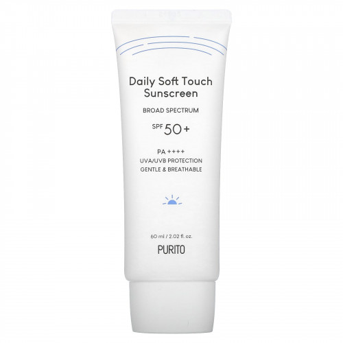 Purito, Daily Soft Touch, солнцезащитное средство, SPF 50+, PA ++++, 60 мл (2,02 жидк. Унции)