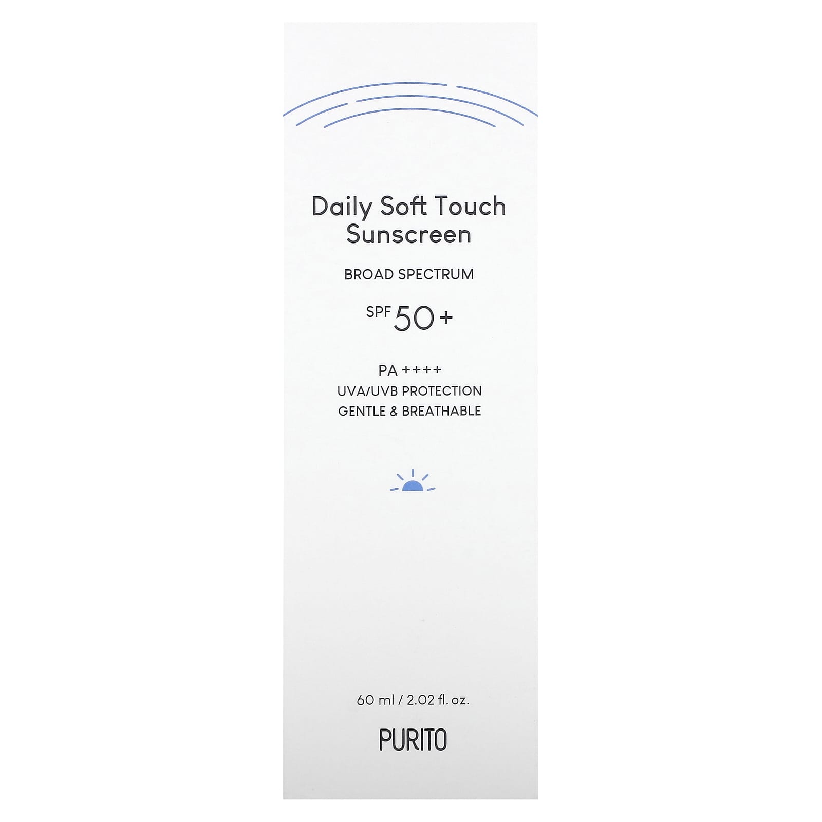 Purito, Daily Soft Touch, солнцезащитное средство, SPF 50+, PA ++++, 60 мл (2,02 жидк. Унции)