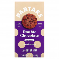 Partake, Мягкое печенье, двойной шоколад, 156 г (5,5 унции)