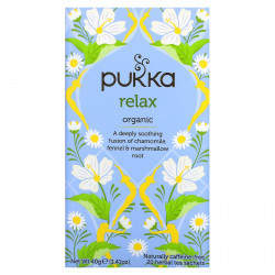 Pukka Herbs, Органический травяной чай, Relax, без кофеина, 20 пакетиков, 40 г (1,41 унции)