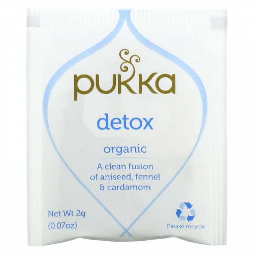 Pukka Herbs, Органический травяной чай, для детоксикации, без кофеина, 20 пакетиков, 40 г (1,41 унции) (Товар снят с продажи) 