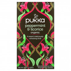 Pukka Herbs, Органический травяной чай, перечная мята и солодка, без кофеина, 20 пакетиков, 30 г (1,05 унции) (Товар снят с продажи) 