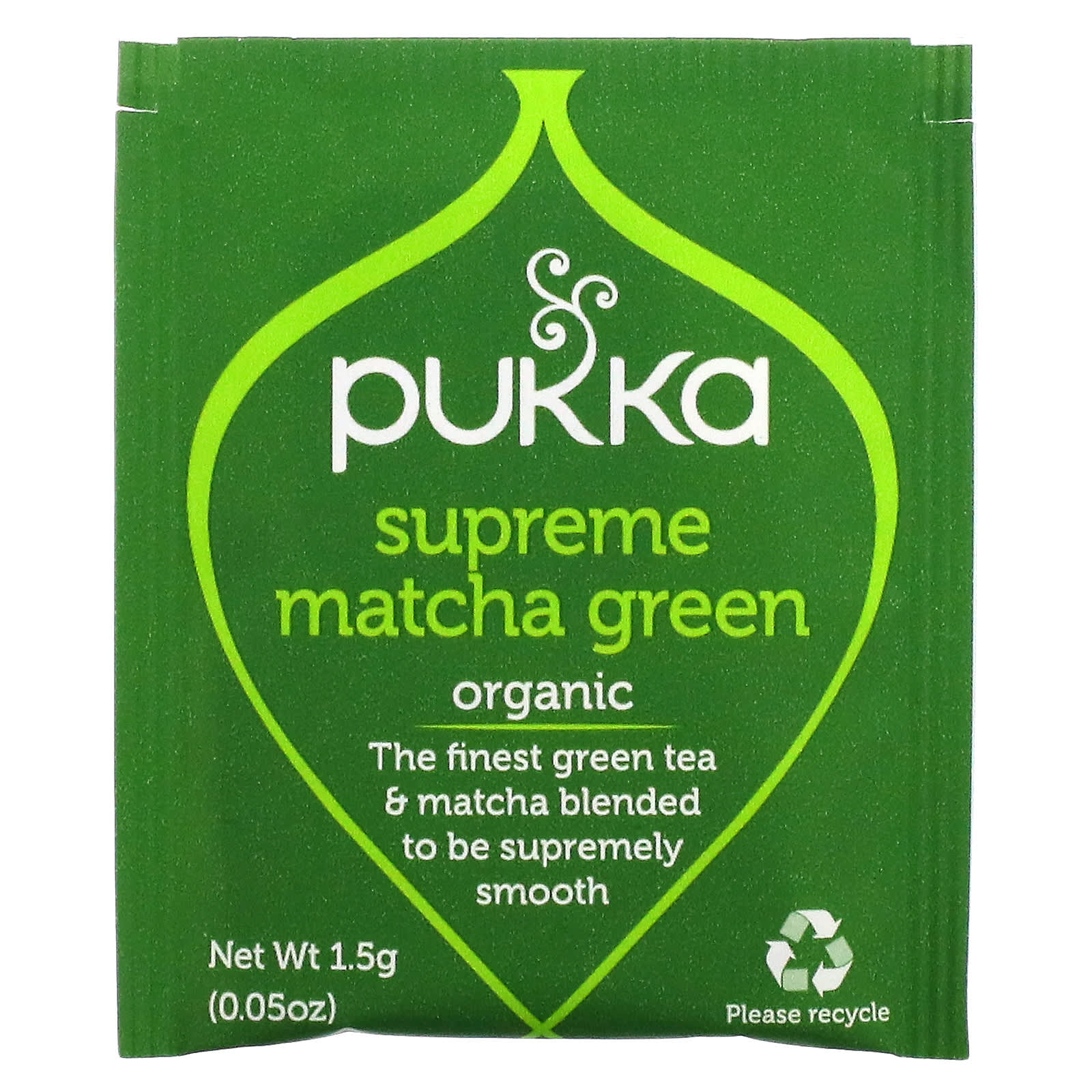 Pukka Herbs, Organic Green Tea, Supreme Matcha Green, 20 пакетиков, 30 г (1,05 унции)