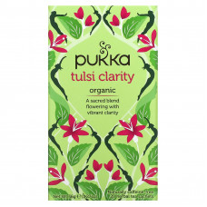 Pukka Herbs, Органический травяной чай, тулси ясность, без кофеина, 20 пакетиков, 36 г (1,27 унции) (Товар снят с продажи) 