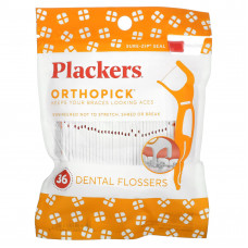 Plackers, Orthopick, зубочистки с нитью, 36 шт.