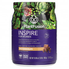 PlantFusion, Inspire for Women, насыщенный шоколад, 465 г (16,40 унции)