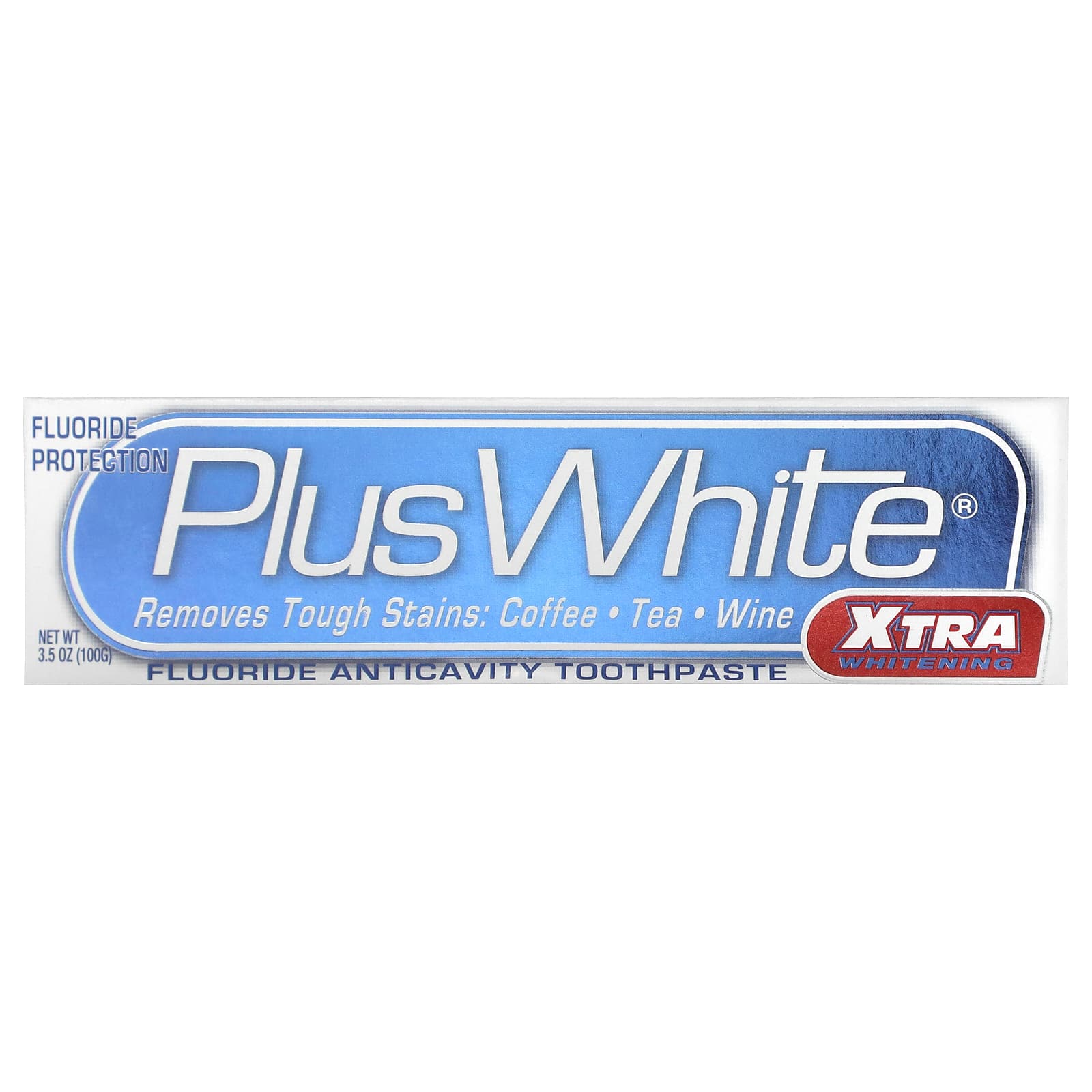 Plus White, Xtra Whitening, зубная паста против кариеса с фтором, мята, 100 г (3,5 унции)