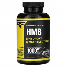 Primaforce, HMB, B-гидрокси-B-метилбутират, 1000 мг, 180 капсул