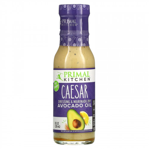 Primal Kitchen, заправка и маринад для салата «Цезарь», сделанный с маслом авокадо, 236 мл (8 жидк. унций)
