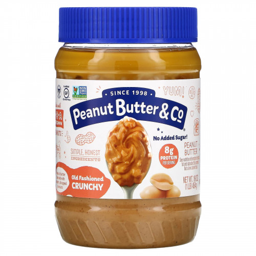Peanut Butter & Co., арахисовая паста, классический рецепт с хрустящими кусочками арахиса, 454 г (16 унций)