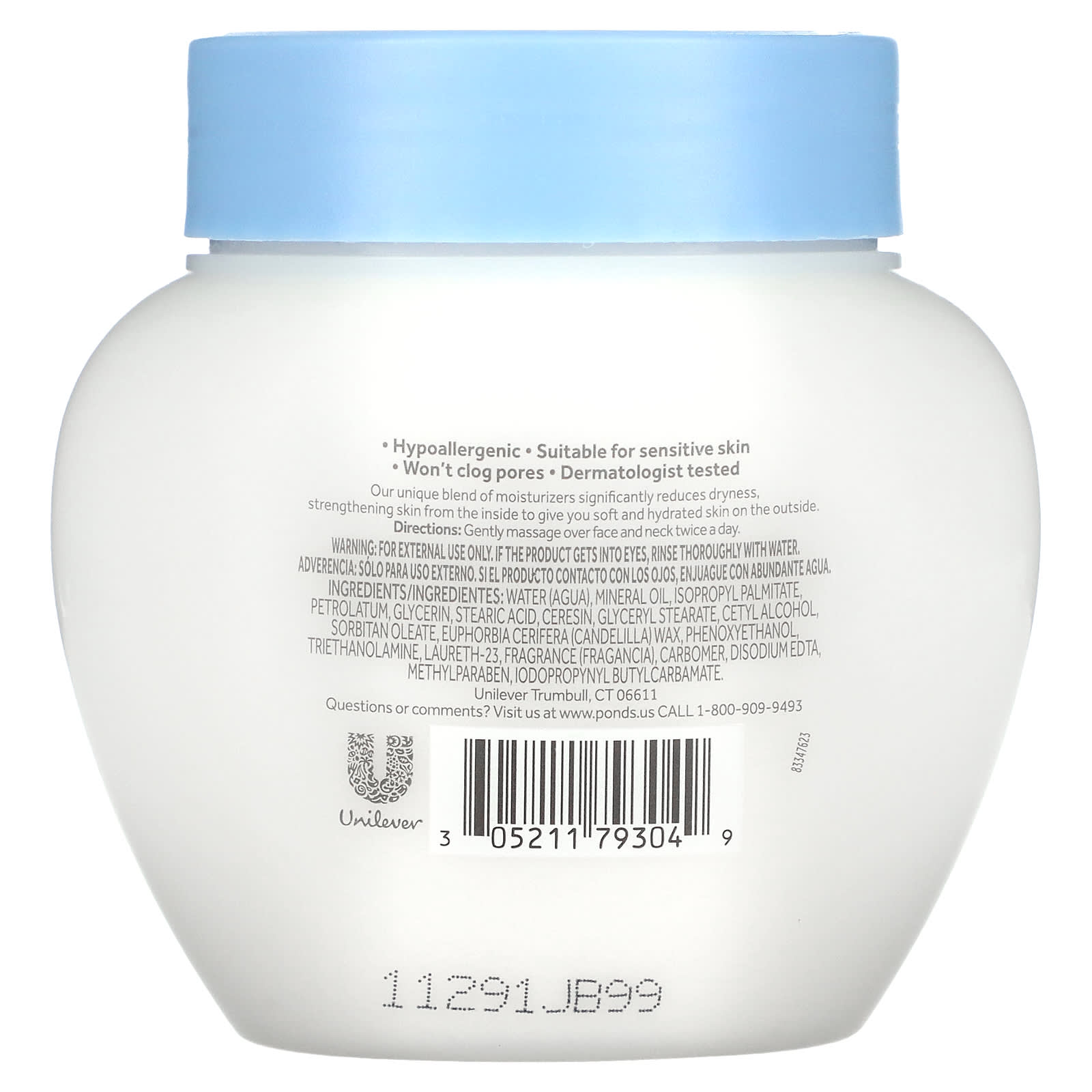 Pond's, Facial Moisturizer, крем для сухой кожи, 286 г.