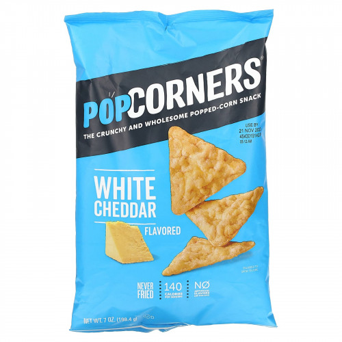 PopCorners, Чипсы, белый чеддер, 198,4 г (7 унций)