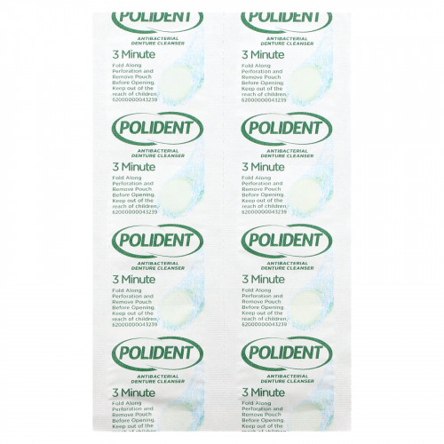 Polident, Антибактериальное средство для очищения зубных протезов, 84 таблетки