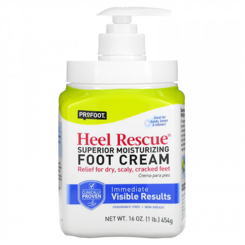 Profoot, Heel Rescue, превосходный увлажняющий крем для ног, без отдушек, 454 г (16 унций)