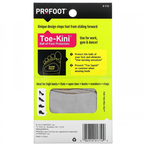 Profoot, Toe-Kini, защитные накладки на подушечку стопы, размеры 5–9, 1 пара