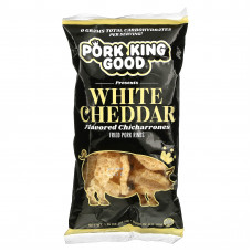 Pork King Good, Ароматизированный Chicharrones, белый чеддер, 49,5 г (1,75 унции)