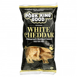 Pork King Good, Ароматизированный Chicharrones, белый чеддер, 49,5 г (1,75 унции)