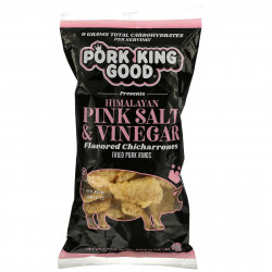 Pork King Good, Ароматизированный Chicharrones, розовая гималайская соль и уксус, 1,75 унции (49,5 г)