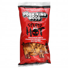 Pork King Good, Ароматизированный Chicharrones, Stupid Hot, очень пряный, 49,5 г (1,75 унции)