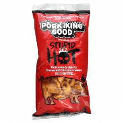 Pork King Good, Ароматизированный Chicharrones, Stupid Hot, очень пряный, 49,5 г (1,75 унции)