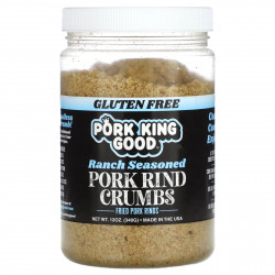 Pork King Good, Крошки из свиной шкуры, со вкусом ранчо, 340 г (12 унций)