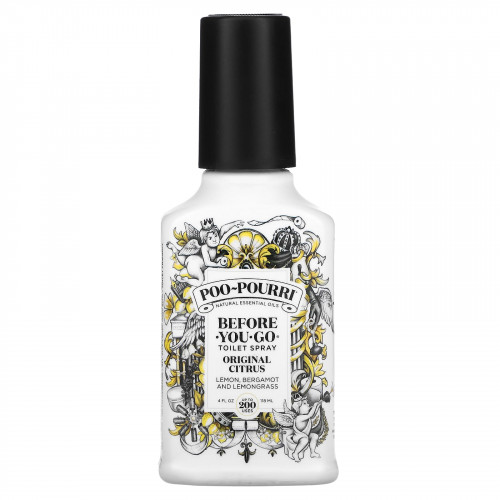 Poo-Pourri, Before-You-Go, спрей-освежитель для туалета, с цитрусовым ароматом, 118 мл (4 жидк. унции)