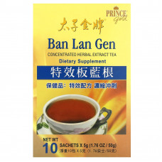 Prince of Peace, Чай с концентрированным травяным экстрактом, Ban Lan Gen, 10 пакетиков, 50 г (1,76 унции)