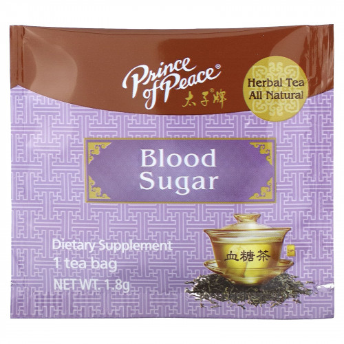 Prince of Peace, Herbal Tea, сахар в крови, 18 чайных пакетиков, 32,4 г (1,14 унции)