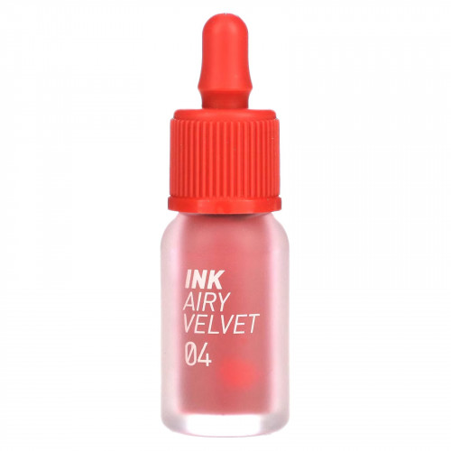 Peripera, Тинт для губ Ink Airy Velvet Lip Tint, 04 Pretty Pink, 4 г (0,14 унции)