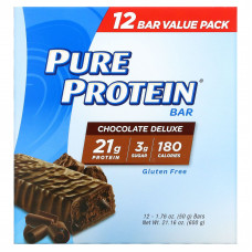 Pure Protein, Протеиновый батончик, Deluxe, 12 батончиков, 50 г (1,76 унции) (Товар снят с продажи) 