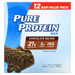 Pure Protein, Протеиновый батончик, Deluxe, 12 батончиков, 50 г (1,76 унции) (Товар снят с продажи) 