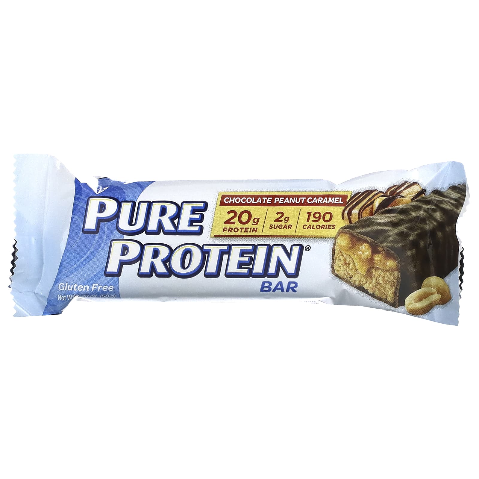 Pure Protein, Батончики с арахисом, шоколадом и карамелью, 6 батончиков, 1,76 унц. (50 г) (Товар снят с продажи) 