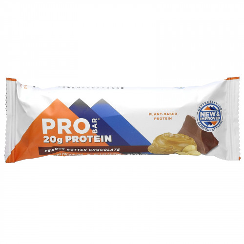 ProBar, протеиновый батончик, арахисовая паста и шоколад, 12 шт. по 70 г (2,47 унции)