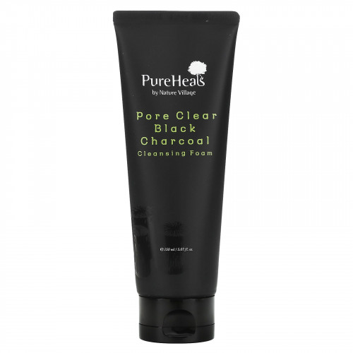 PureHeals, Pore Clear Black Charcoal, очищающая пенка, 150 мл (5,07 жидк. Унции)