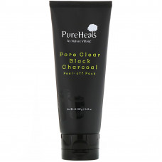 PureHeals, Pore Clear Black Charcoal, отшелушивающая маска для лица, 100 г (3,53 унции)