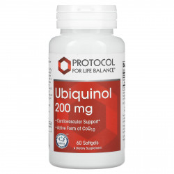 Protocol for Life Balance, убихинол, 200 мг, 60 капсул