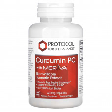 Protocol for Life Balance, Curcumin PC with Meriva, 60 растительных капсул