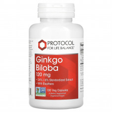 Protocol for Life Balance, Гинкго билоба, 120 мг, 100 растительных капсул