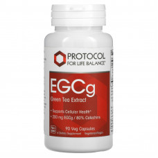 Protocol for Life Balance, EGCG, экстракт зеленого чая, 200 мг, 90 вегетарианских капсул