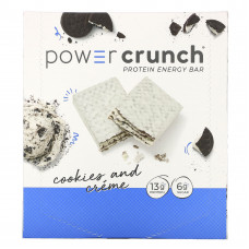 BNRG, Энергетический белковый батончик Power Crunch Original, печенье с кремом, 12 батончиков, вес каждого 40 г (1,4 унции)