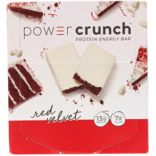 BNRG, Power Crunch, протеиновый энергетический батончик, со вкусом торта «Красный бархат», 12 батончиков, 40 г (1,4 унции) каждый