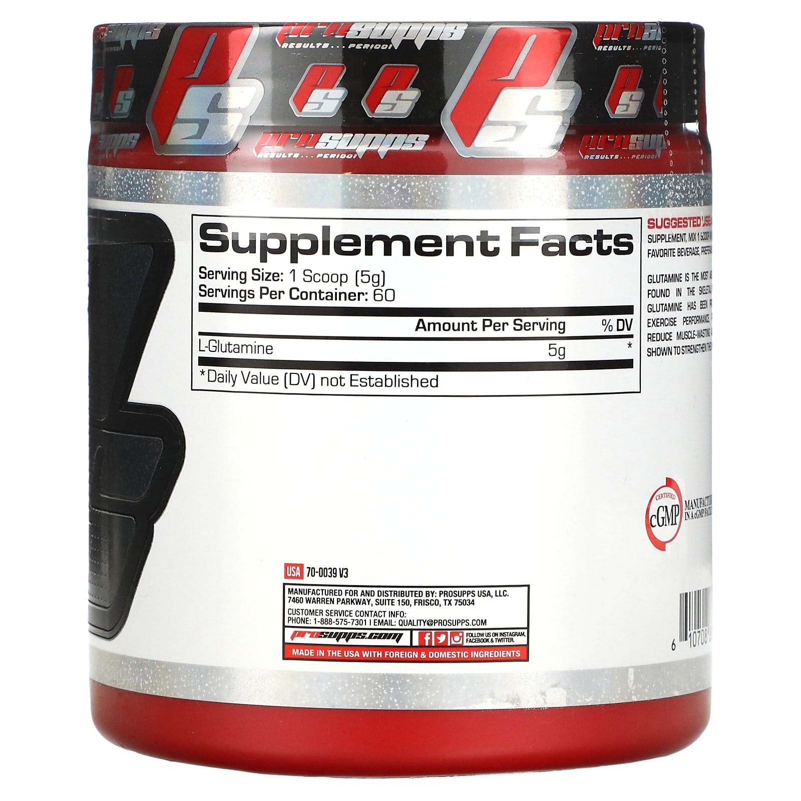 ProSupps, глутамин 300, 300 г (10,6 унции)