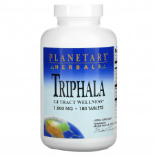 Planetary Herbals, Triphala, здоровье желудочно-кишечного тракта, 1000 мг, 180 таблеток