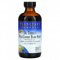 Planetary Herbals, Веганский протеин от Dr. Tierra's сироп из коры дикой вишни, 236,56 мл (8 жидк. Унций)