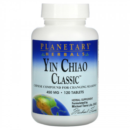 Planetary Herbals, Yin Chiao Classic, 450 мг, 120 таблеток