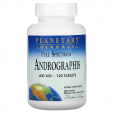 Planetary Herbals, Полный спектр, андрографис, 400 мг, 120 таблеток