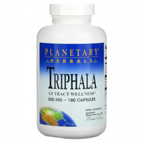 Planetary Herbals, Triphala, 500 мг, 180 капсул