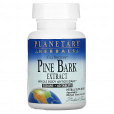 Planetary Herbals, Экстракт сосновой коры Full Spectrum, 150 мг, 60 таблеток